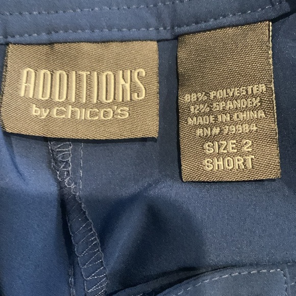 Additions by Chico’s navy blue thin 88% polyester pants size 2 short(medium) - Picture 8 of 8